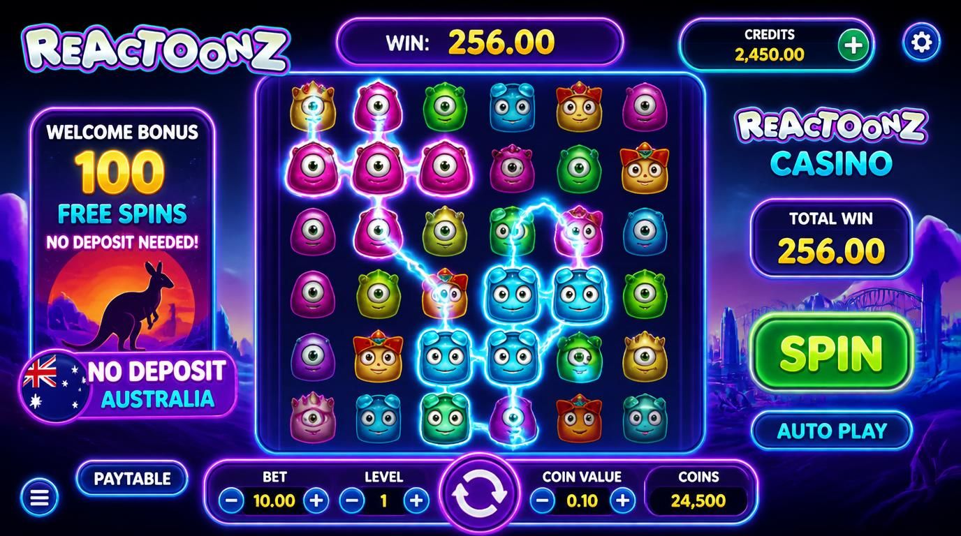 A Reactoonz-style grid with electricity and cluster wins.